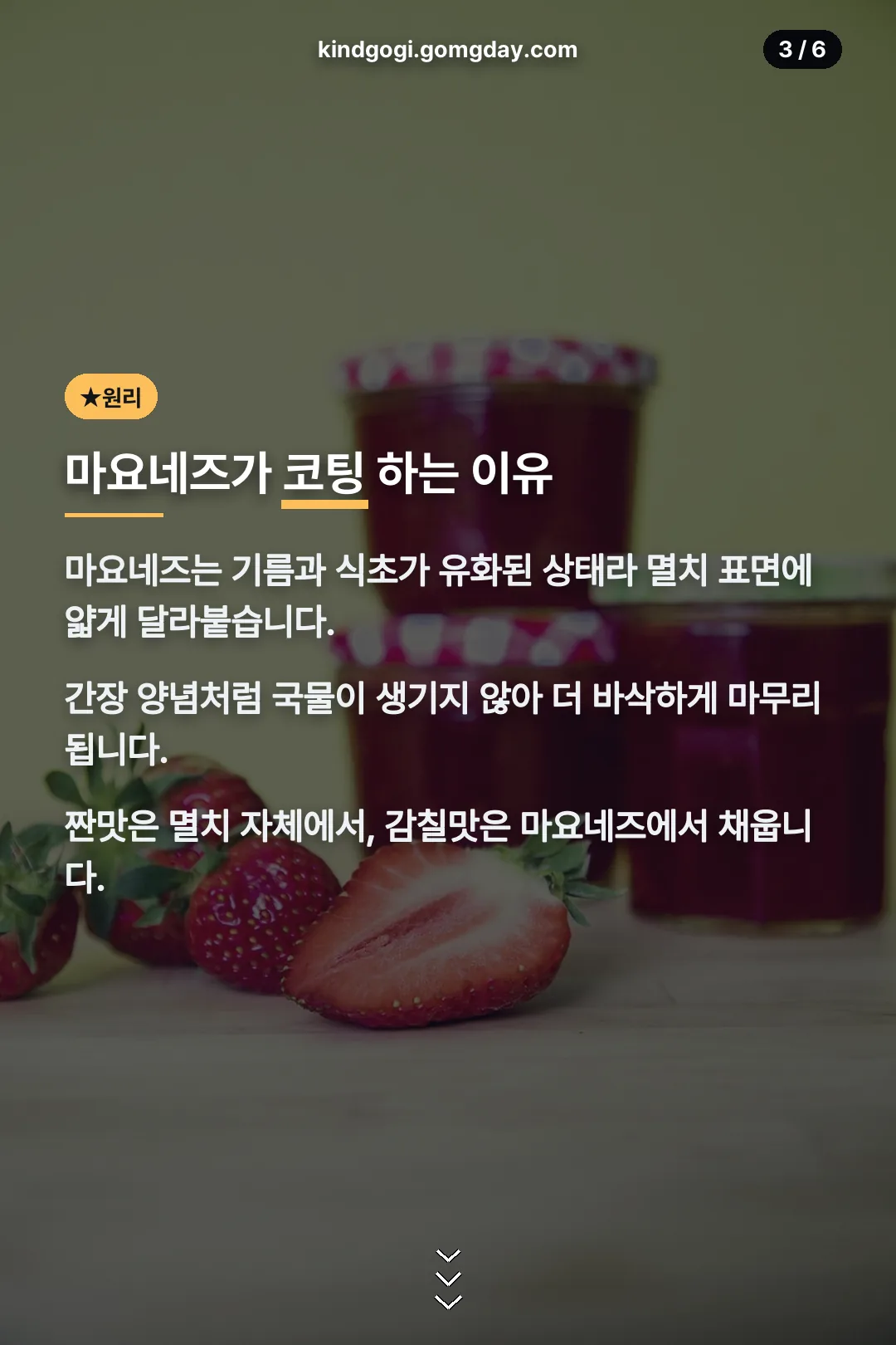 마요네즈가 코팅하는 원리