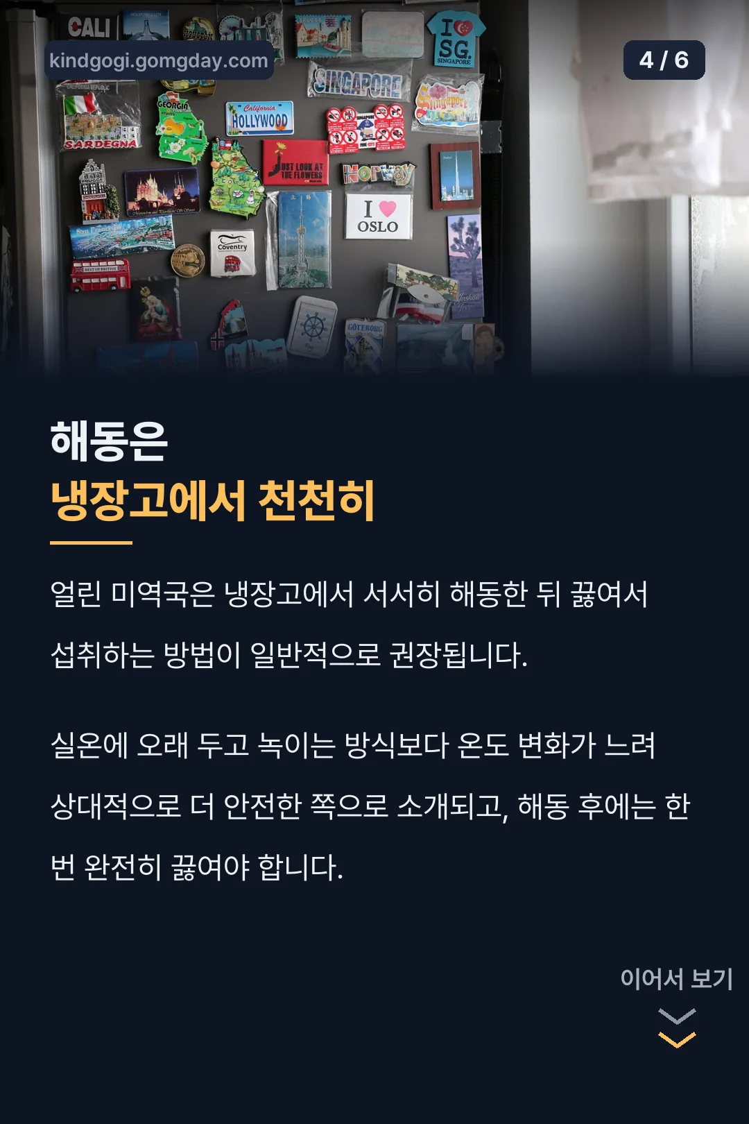냉장고 해동법
