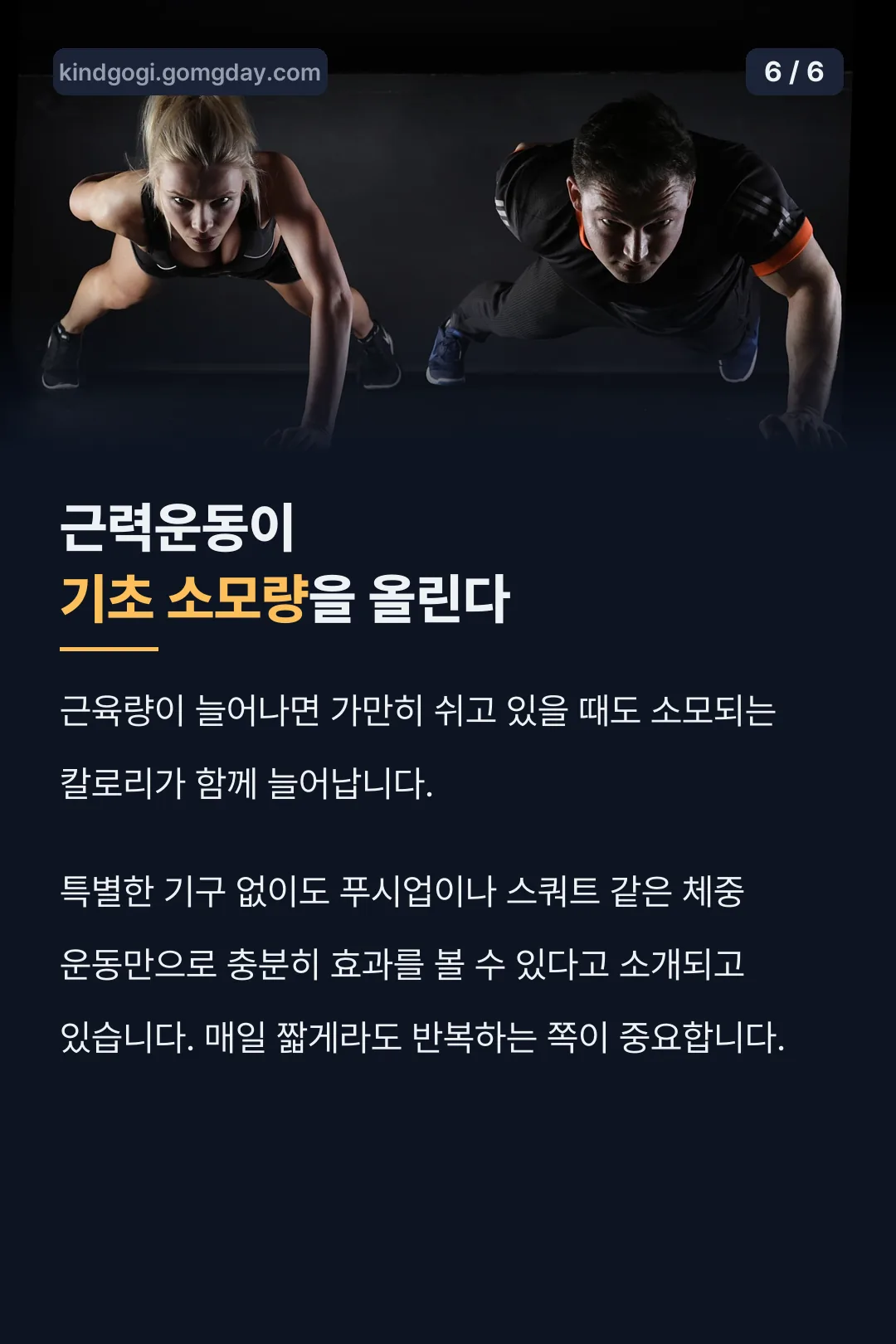 근력운동 효과