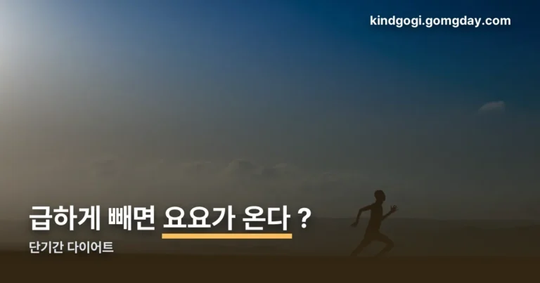 단기간 다이어트 정리 썸네일